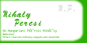 mihaly percsi business card